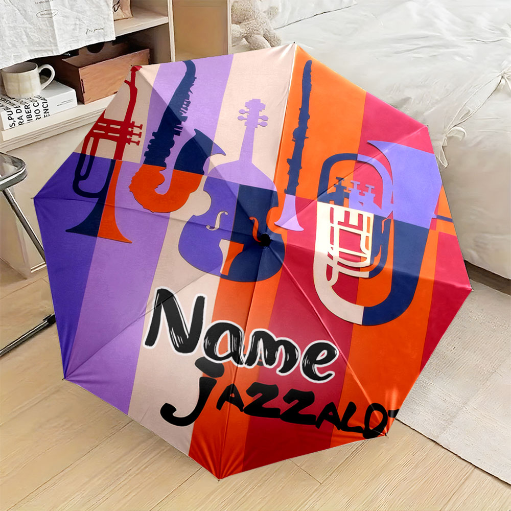 Musical Instrument And Names - Ombrello personalizzato con nome, 