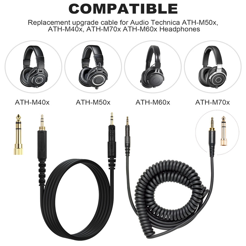 Cavo audio a spirale di ricamb - Audio Technica Headphone Ath-M50X recensione e prezzo