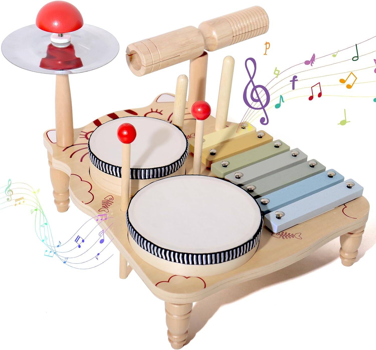 Set di tamburi per xilofono in - Musical Instrument Harmonium recensione e prezzo